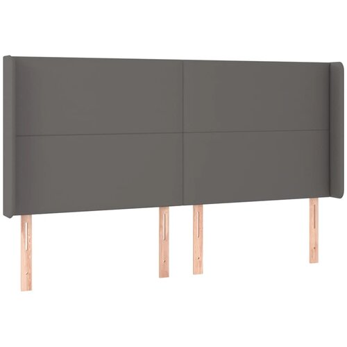 Maison Chic vzglavna omarica - nočna omarica - posteljna omarica z u&amp;scaron;esi sivo 203x16x118/128 cm umetno usnje, (21708743) Slike