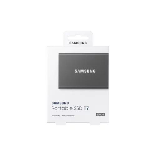 Samsung SSD 500GB Type-C USB 3.2 Gen2 V-NAND UASP, T7, siv