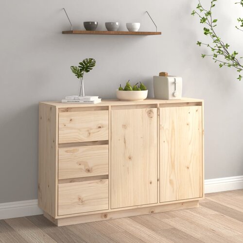 vidaXL komoda 111x34x75 cm trdna borovina Cene