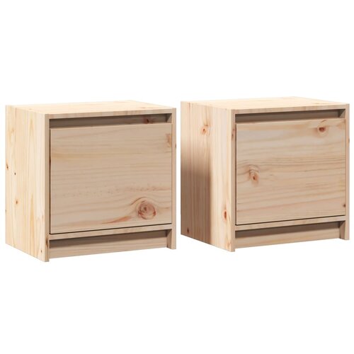 Maison Chic Dvo delni komplet Nočne omarice - Nočne mize 40x30,5x40 cm trdna borovina, (21688685) Slike
