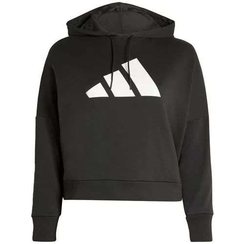 Adidas Sportska sweater majica crna / bijela