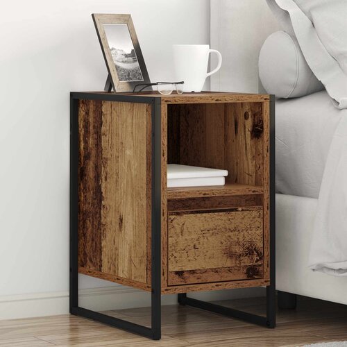 vidaXL Noćni ormarić s ladicama 2 pcs Staro drvo 39,5 x 30 x 50 cm Cene