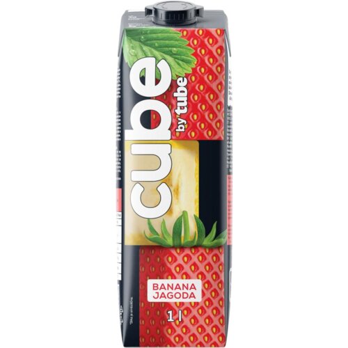 Cube VOĆNI NAPITAK BY TUBE BANANA+JAGODA 1L BRIK Cene