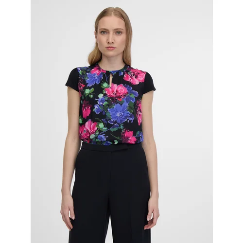 Orsay Pink-Black Women's Floral Blouse - Women