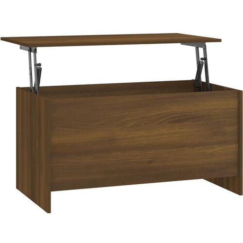 Maison Chic Klubska mizica - kavna mizica - Nizka mizica rjavi hrast 102x55,5x52,5 cm konstruiran les, (21754614) Cene