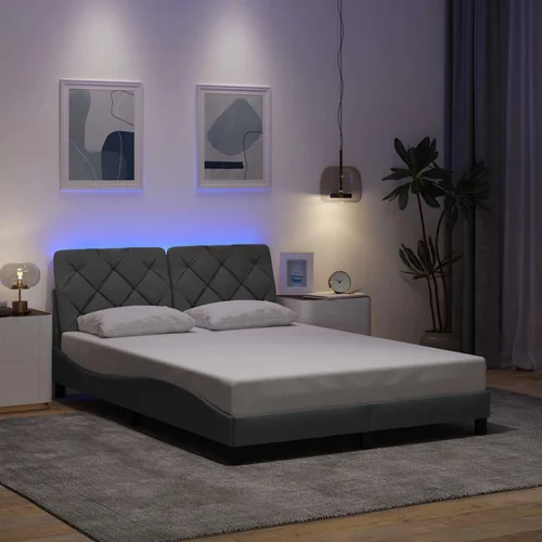 vidaXL Okvir kreveta s LED-om bez madraca 120 x 200 cm od tkanine vidaXL Okvir kreveta s LED-om bez madraca 120 x 200 cm od tkanine