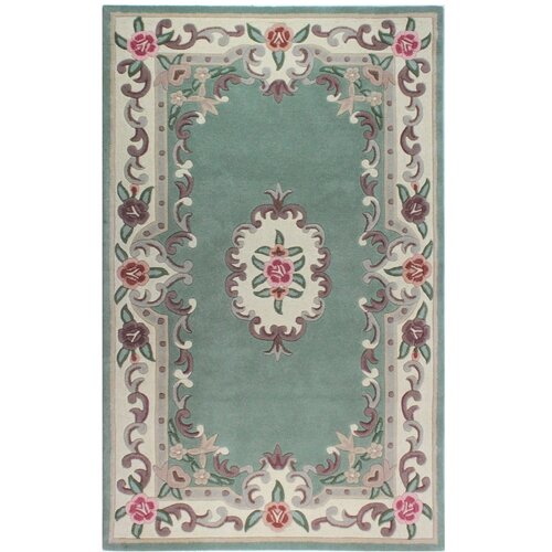 Flair Rugs Zelena volnena preproga Aubusson, 120 x 180 cm Cene