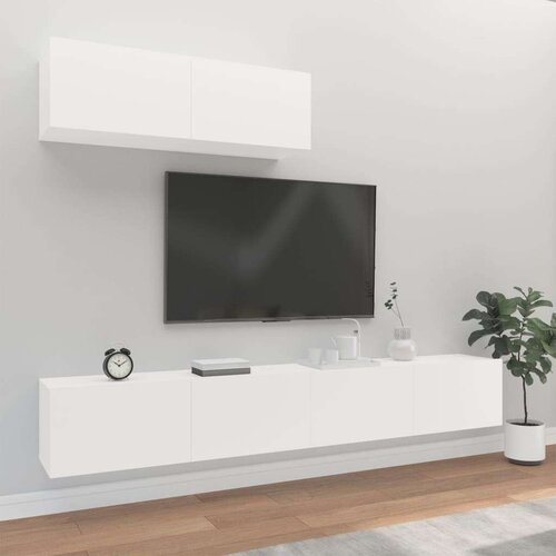 vidaXL 3-dijelni set TV ormarića bijeli od konstruiranog drva Cijene