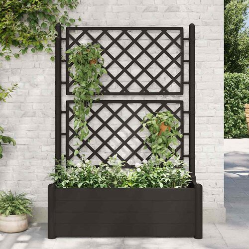 Furnova Vrtno cvetlično korito z oporno mrežo 100x43x142 cm PP antracit, (21921029) Slike