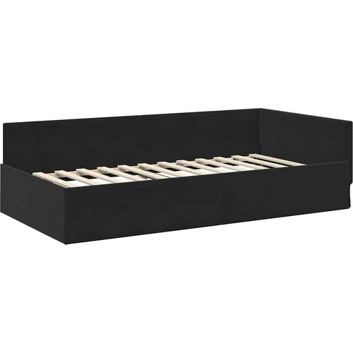  Kutni okvir kreveta s uzglavljem Crna 80 cm x 200 cm Bar&amp;scaron;un Slike