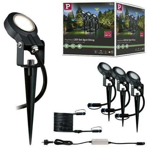 PAULMANN Plug & Shine Osnovni set za LED vrtni žaromet Sting (6 W, Klin, IP67) Cene