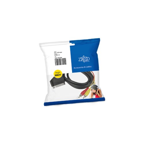 Zed Electronic Scart - RCA (činč) kabel , 1.5 met - VCSC/1,5 Slike