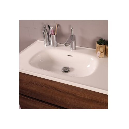 Hanah home Set kupaonskih ormarića s umivaonikom i ogledalom, 2 komada, krem Slike
