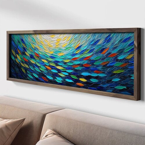 Wallxpert LAC184-120 Multicolor Decorative Framed MDF Painting Cene