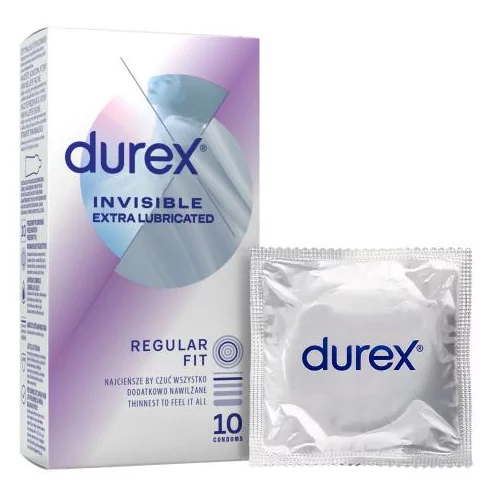 Durex Invisible Extra Lubricated kondomi 1 pakiranje za moške
