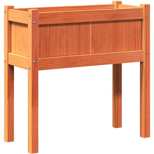 Maison Chic Vrtno korito - Greda - Cvetlični Lonec z nogami voščeno rjavo 70x31x70 cm trdna borovina, (21790080) Cene