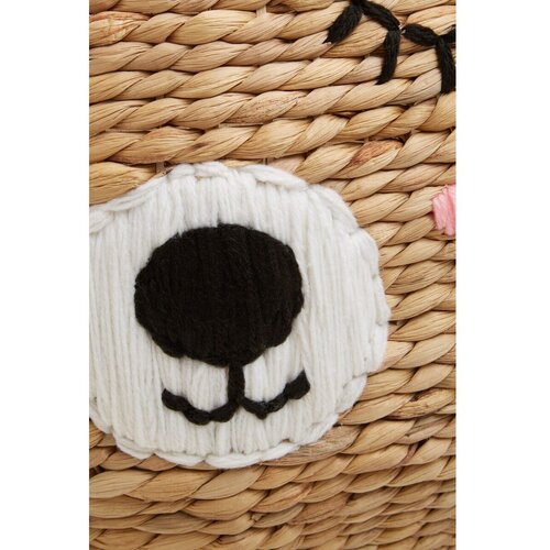 Premier Housewares Dječja kutija za pohranu od vodenog zumbula u prirodnoj boji &amp;oslash; 49x40 cm Lidi Cat Face &amp;ndash; Slike