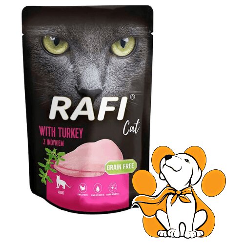 Rafi Cat Grain Free Turkey 100g, Vlažna Hrana Sa Ćuretinom Za Laku Probavu Cene
