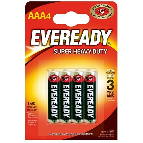 Eveready Baterije Super Heavy Duty (4 Kom., Napon: 1,5 V)