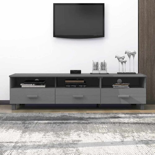 TV ormarić HAMAR tamnosivi 158 x 40 x 40 cm od masivne borovine Cijene