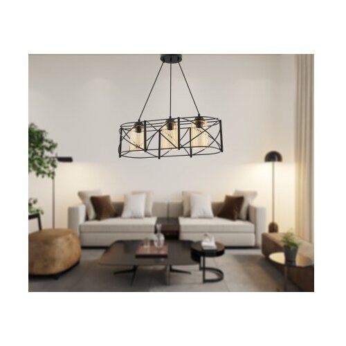Opviq Luster Dratrio Glass Black Yellow Cene