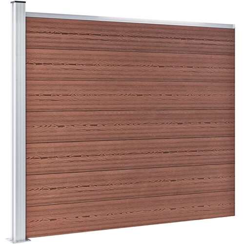  Set panela za ogradu WPC 699 x 146 cm smeđi Slike
