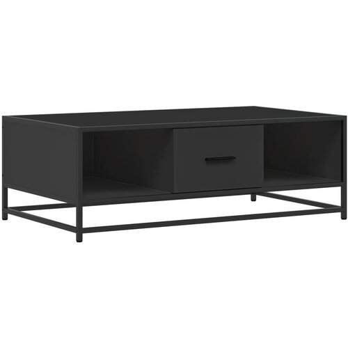 Maison Chic Klubska mizica - kavna mizica - Nizka mizica črna 100x57x35 cm inženirski les in kovina, (21753544) Slike