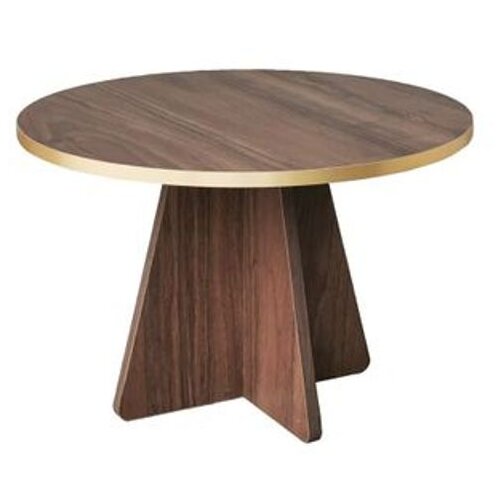 Hanah home Mushroom - Gold, Walnut Coffee Table+Walnut Coffee Table Set VIZUELNO O&amp;Scaron;TEĆENJE Slike