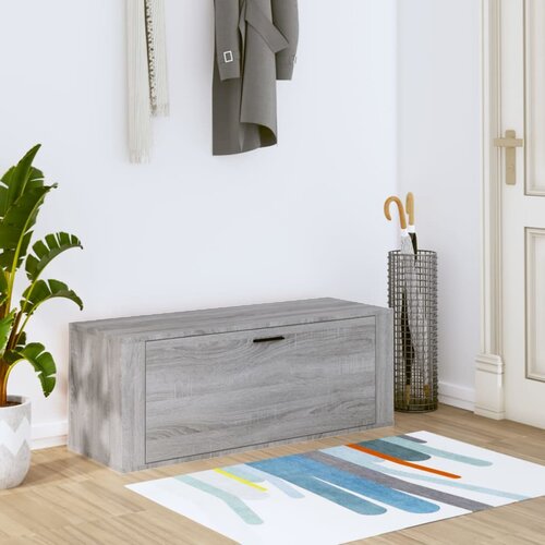 vidaXL Zidni ormarić za cipele siva boja hrasta 100x35x38 cm drveni Cijene