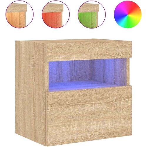  Zidni TV ormarići LED 2 kom boja hrasta sonome 40x30x40 cm Slike