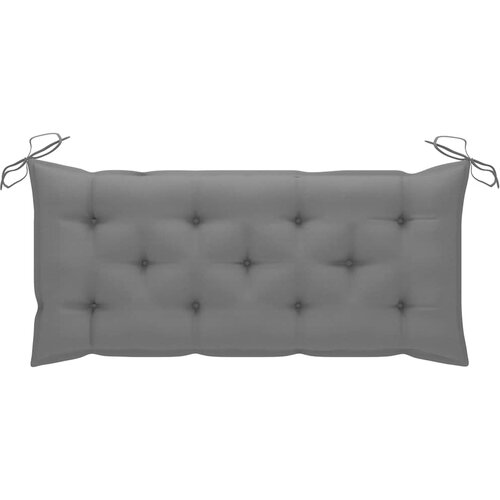  Vrtna klupa s jastukom 120 cm od masivnog bagremovog drva Siva 120 x 50 x 7 cm Slike