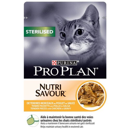 Pro Plan Purina Nutrisavour Sterilised 6 x 85 g - Piščanec Cene