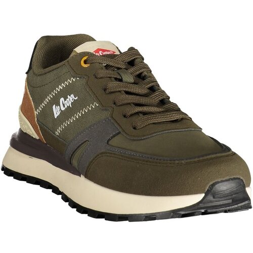 Lee Cooper mu&amp;scaron;ke tenisice LCM628415 sa smeđim detaljima maslinastozelene Slike