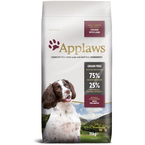 Applaws Adult Piščanec & jagnjetina za male & srednje pasme - 15 kg