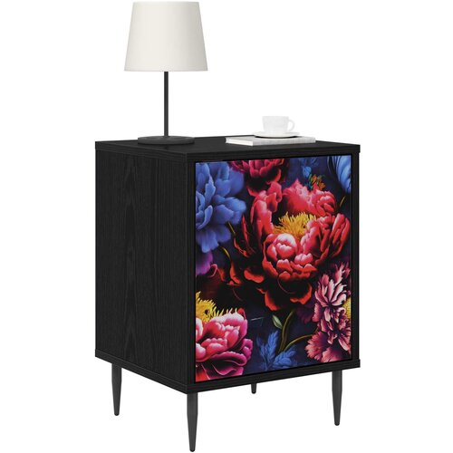 Noćni ormar KIEL Crni hrast 36 x 33 x 51 cm Konstruirano drvo Slike