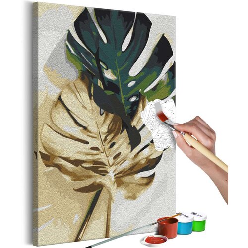  Slika za samostalno slikanje - Golden Monstera 40x60 Cijene