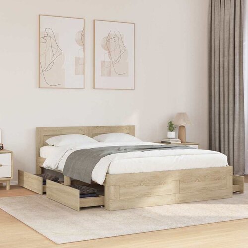  Krevetna konstrukcija s uzglavljem 2 pcs Sonoma 137 x 188 cm Cene