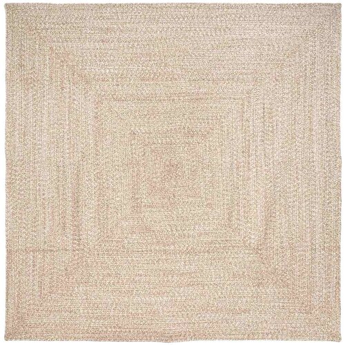 vidaXL Preproga Pletenje Naravna in bela 200 x 200 cm Juta Cene