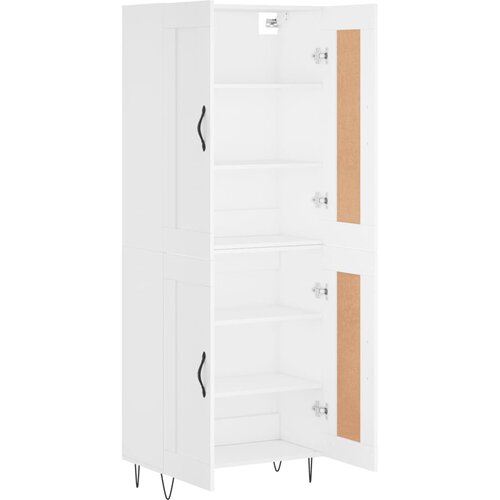 Visoka komoda bijela 69,5x34x180 cm konstruirano drvo Slike