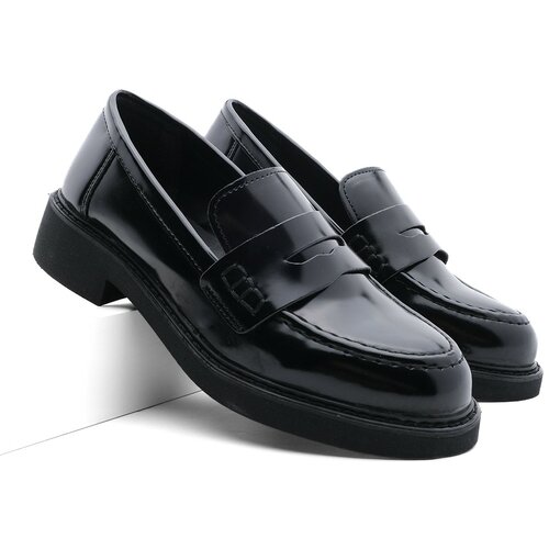 Marjin Women's Loafers Daily Classic Shoes Casual Loafers Backdrop Black Spread. Slike