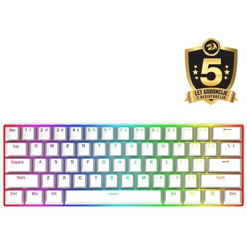Redragon Dragonborn K630 RGB žična mehanska tipkovnica bele barve z rdečimi stikali Cene