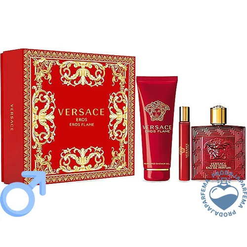 Versace Eros Flame 100ml EDP + Parfemska kupka i gel za tuširanje 150ml + 10ml EDP