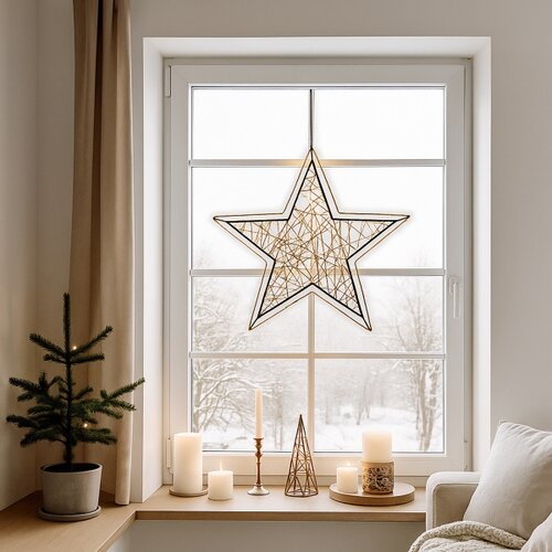  Brilagi - LED spolja&amp;scaron;nja božićna dekoracija LED/2,6W/230V IP44 47x45 cm zvezda Slike