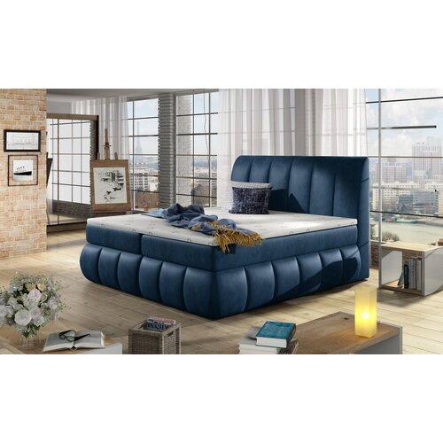 ELTAP Boxspring krevet Vincenzo udobnost i elegancija za modernu spavau sobu-160x200-Monolith 77 Slike