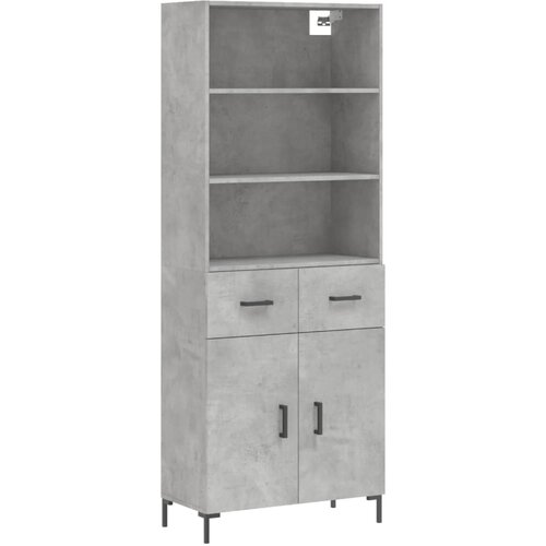 Maison Chic Visoka Komoda - Predalnik betonsko siva 69,5x34x180 cm inženirski les, (21719088) Cene