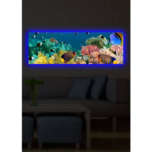 Opviq slika na platnu sa led osvetljenjem 30x90cm Slike