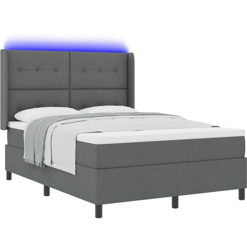 vidaXL Krevet s oprugama i madracem &amp  LED  tamnosiva  160 x 200 cm  tkanina Cijene