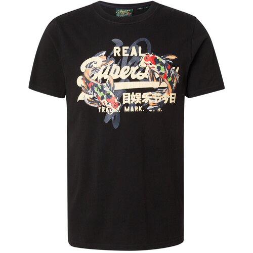Superdry Majica 'TOKYO' boja pijeska / narančasta / svijetlo crvena / crna Cijene