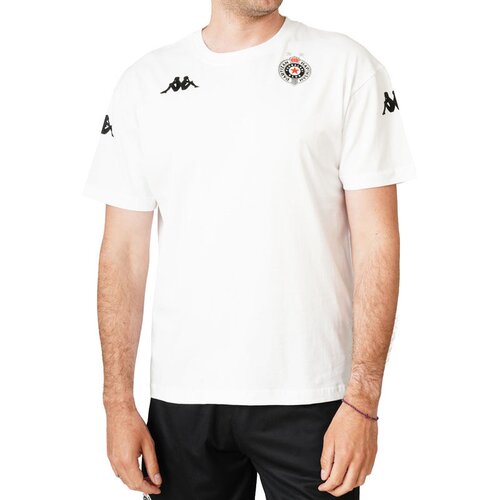Kappa Muška majica kratkih rukava Amepar Partizan, Bela Cene