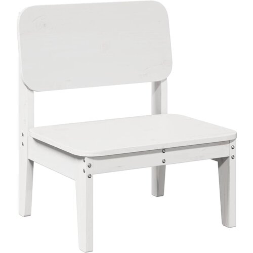 Maison Chic Vrtni Stoli - Stol za vrt Bela 60x52,5x72 cm Masivni les borovega lesa JS638, (21878155) Slike